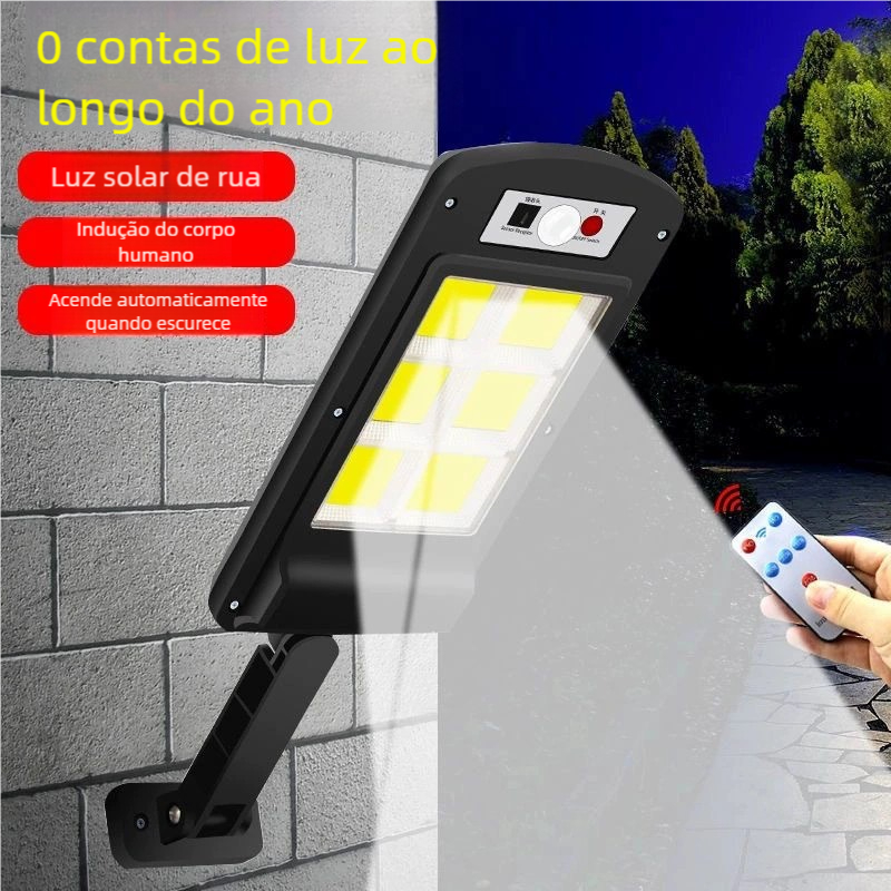Poste de Rua Luminária Solar - Refletor 200W Sensor de Movimento Prova ...