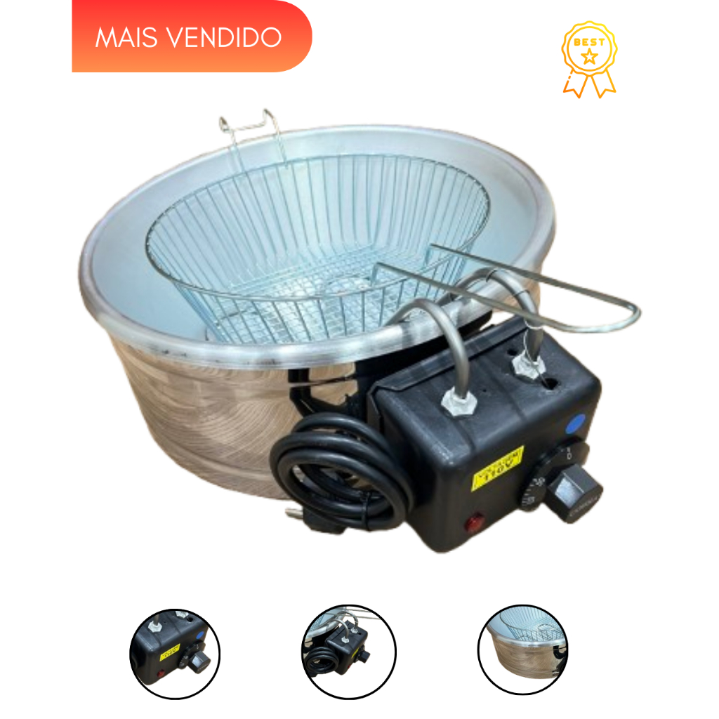 Fritadeira Elétrica Inox 5 Litros Industrial Residencial Pro