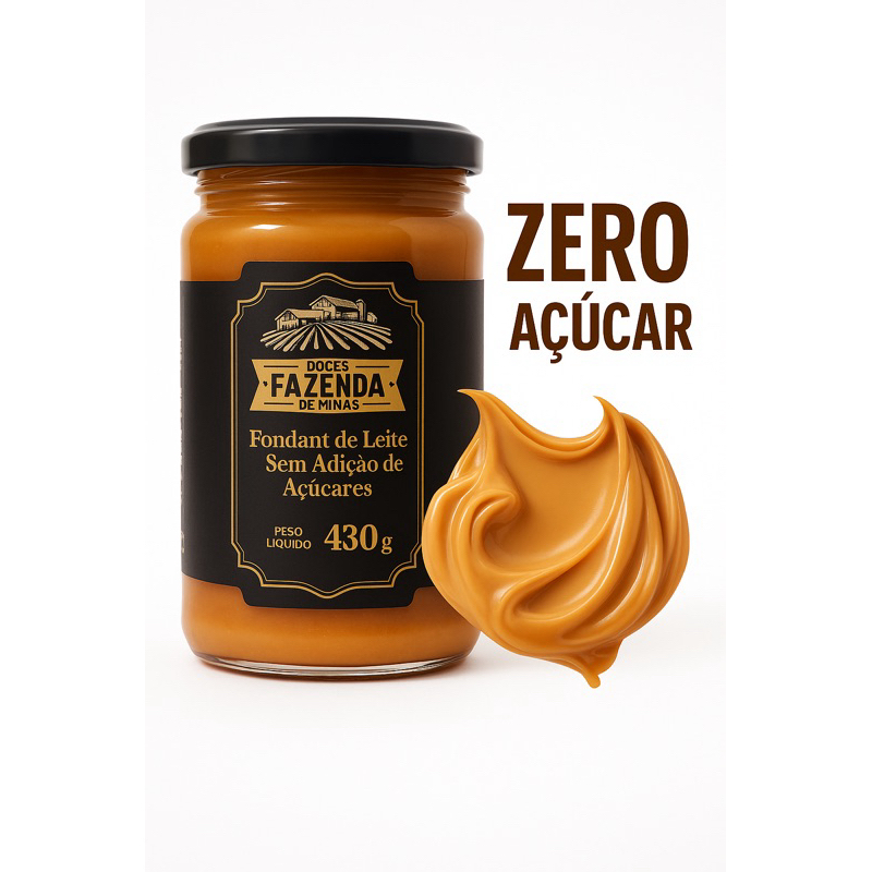 Doce de Leite Zero Açúcar Fazenda de Minas 430g | Tradicional, Cremoso ...