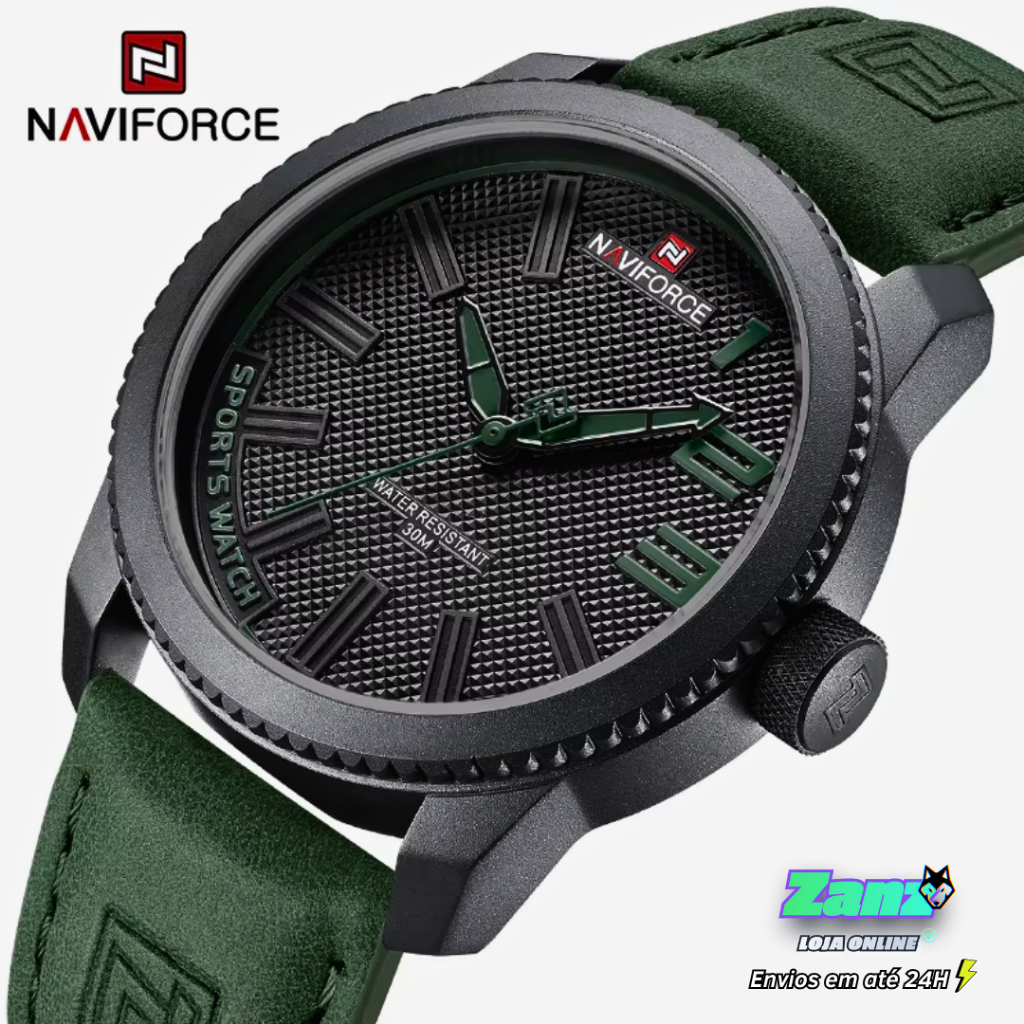 Relógio Esporte/Casual [NAVIFORCE] a prova d'água e pulseira confort 100% original ENVIO IMEDIATO