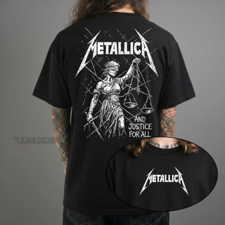 Camiseta Metallica Banda de Rock Estilo Thrash Metal 100% Algodão Tamanhos Normal e Plus Size