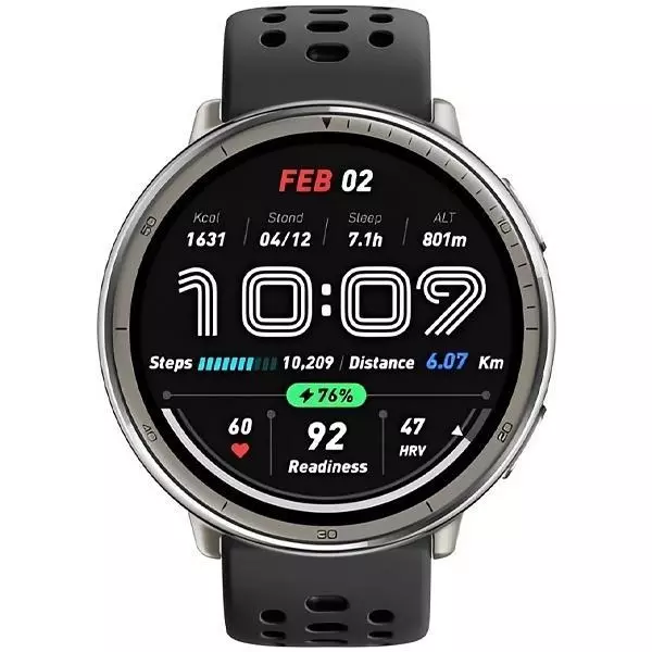 Smartwatch Amazfit Active 2 Round Preto 5ATM Tela AMOLED GPS