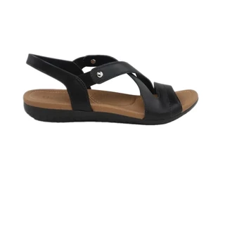 Sandália Usaflex Rasteira Couro Preto Elástico R1804 em Oferta na Shopee