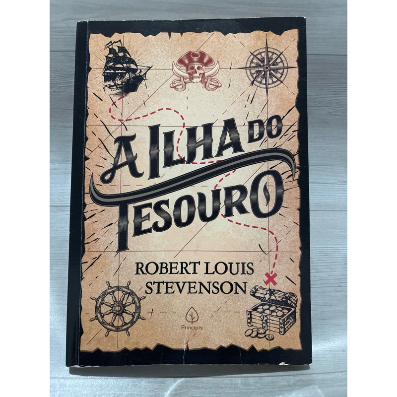 livro A ilha do tesouro de Robert Louis Stevenson Ed Principis | Shopee ...