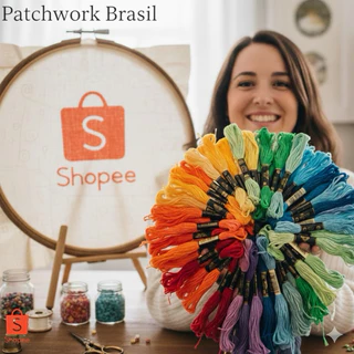 Kit 100 Linhas de Costura Bordado Ponto Cruz Artesanato Fio Poliéster algodão Com 100 Peças em Oferta na Shopee
