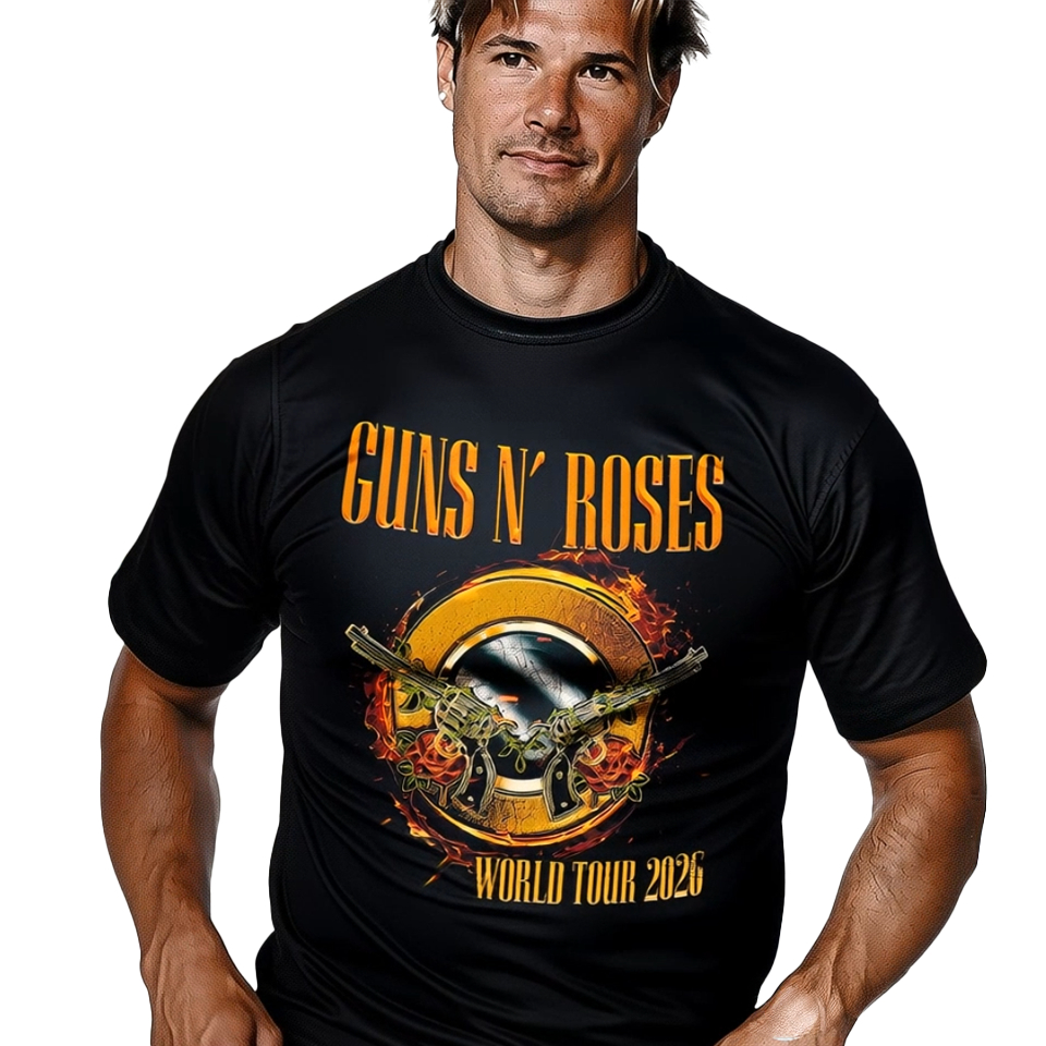 Camiseta Guns n Roses World Tour 2026 Monsters of Rock Rio Preto