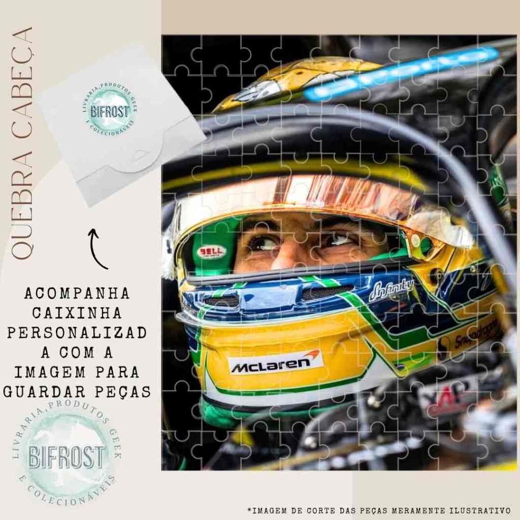 Puzzle Gabriel Bortoleto F1 corrida capacete Mclaren presente