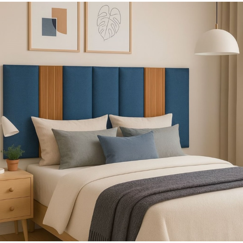 Kit Com Até 12 Peças Cabeceira Modular + Painel Ripado MDF Para Cama ...