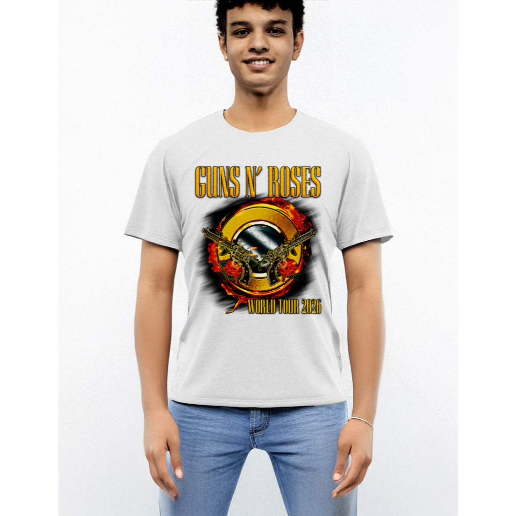 Camiseta Guns n Roses World Tour 2026 Monsters of Rock Rio Preto