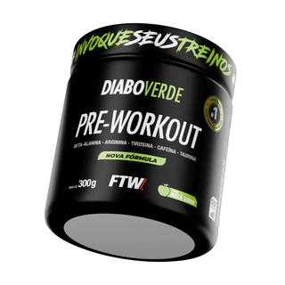 FTW Diabo Verde Pré-Treino #Pre-Workout 300g Energia Força e Foco com Cafeína, Beta-Alanina Sabores em Oferta na Shopee