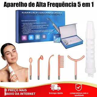 Aparelho de Alta Frequência limpeza de pele 5 em 1 | Limpeza Facial e Tratamento Capilar Cuidados com a pele do rosto