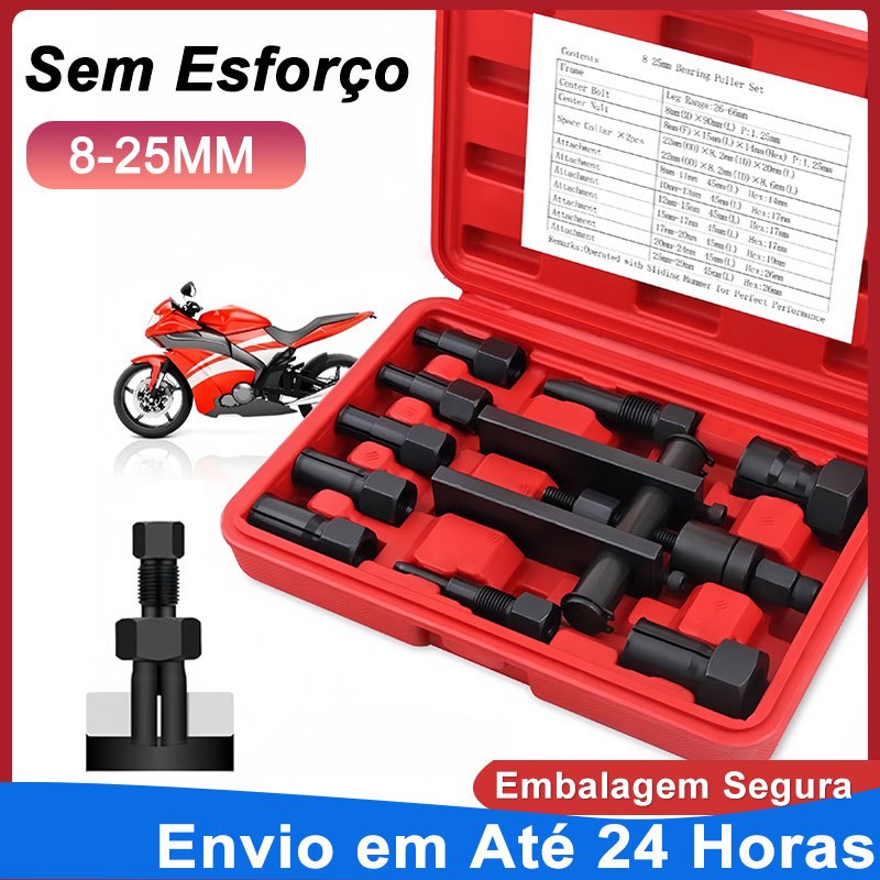 Extrator Rolamento Interno 10 Pecas Kit Jogo Motocicleta | Shopee Brasil