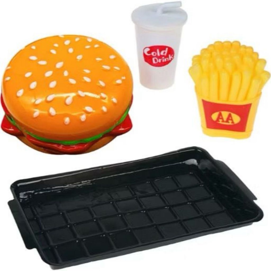 kit Brinquedo Fast Food Kit Comidinha Hamburguer Sanduiche Batata Frita ...