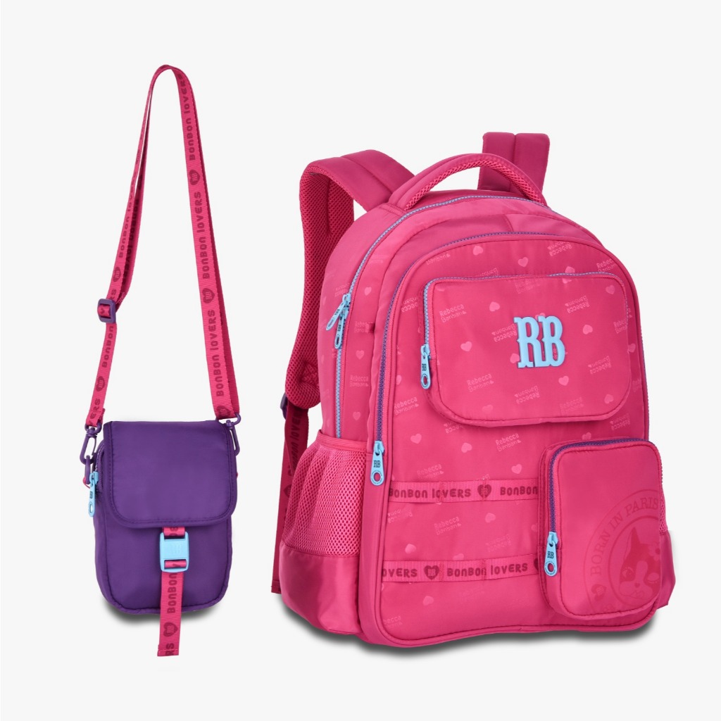 Kit Mochila Costas Rebecca Bonbon 2 em 1 Estojo Box Urban Mix