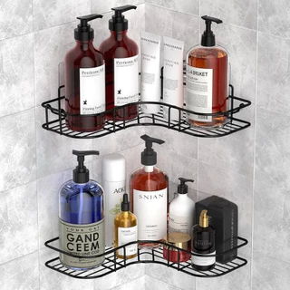 1/2/4 Kit Com Suportes Organizadores De Metal Rack Parede Banheiro Cozinha Prateleiras Porta Shampoo em Oferta na Shopee