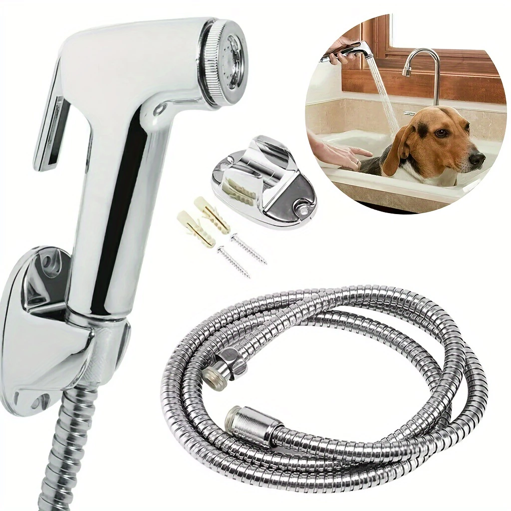 Ducha Higiênica Para Banheiro Completa Luxo Metal Inox núcleo da válvula de cobre 1 2m Chuveirinho Privada