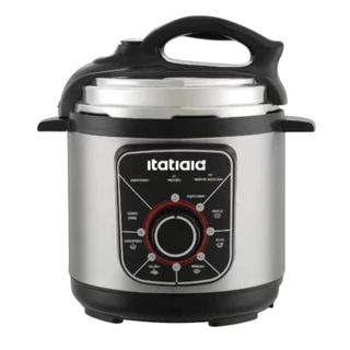 Panela de Pressão Elétrica Itatiaia Essencial 5L Inox Preta 900W 127V