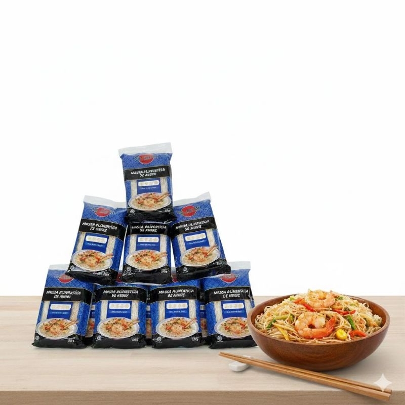 Kit c/ 10 pacotes de macarrão de arroz chi-mifen | Shopee Brasil