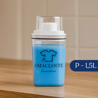 Dispensers Lavanderia 1,5L e 2,3L - Amaciante, Sabão em Pó, Sabão Líquido, Tira Manchas kit/individ — foto 7 — Achou Levou Brasil