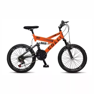 Bicicleta Infantil Colli Gps Dupla Suspensão Full Aro 20 21v