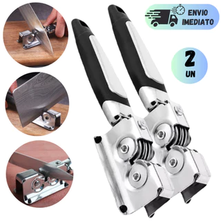 KIT JOGO 2 AFIADOR AMOLADOR DE TESOURA CANIVETE FACAS PROFISSIONAL EM AÇO INOXIDAVEL COM DISCO em Oferta na Shopee