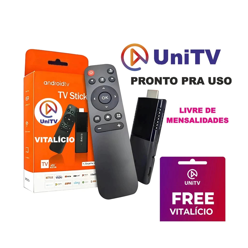 Tv Stick UNI/Versão 2026 Smart TV Android 4k Wi-fi Hdmi Streaming Com ...