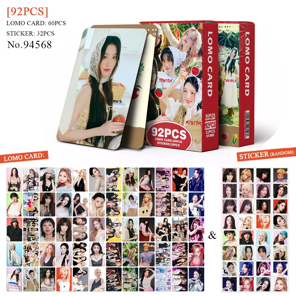 K-POP 60pcs/box com 32pcs adesivo de (G)I-DLE Photocard Pronto
