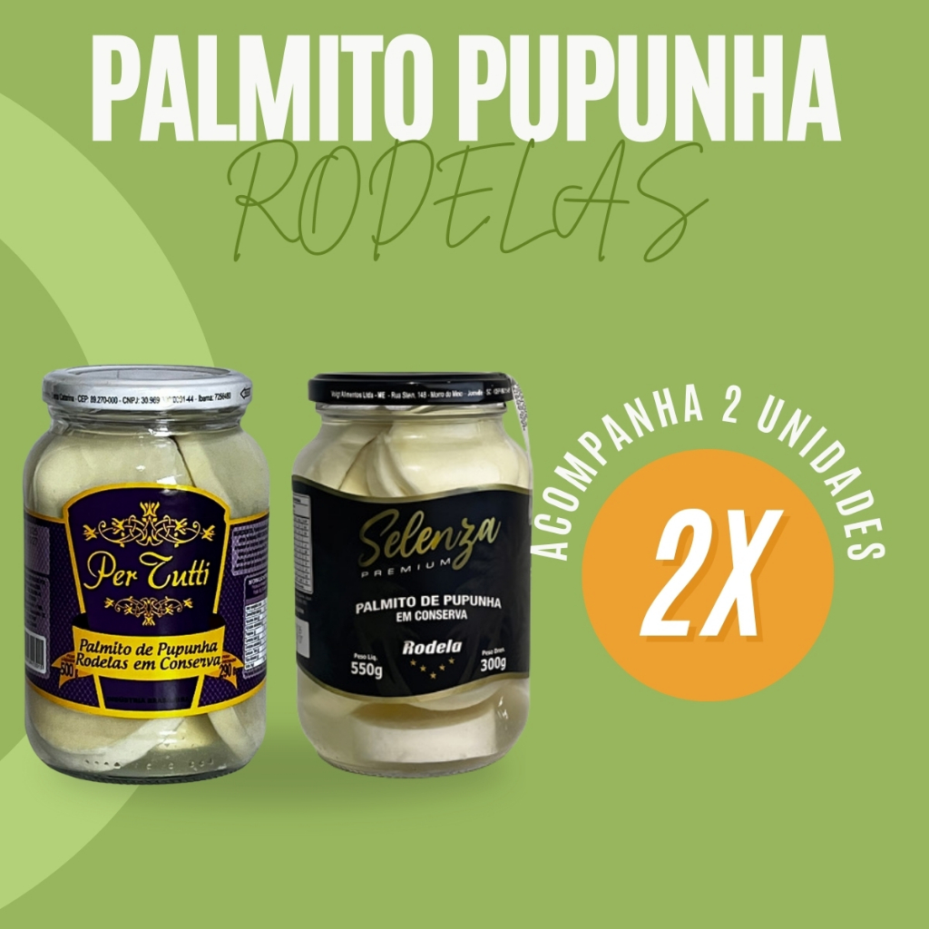 Kit 2 Palmito Pupunha Em Rodela Para Saladas Em Conserva Seleção ...