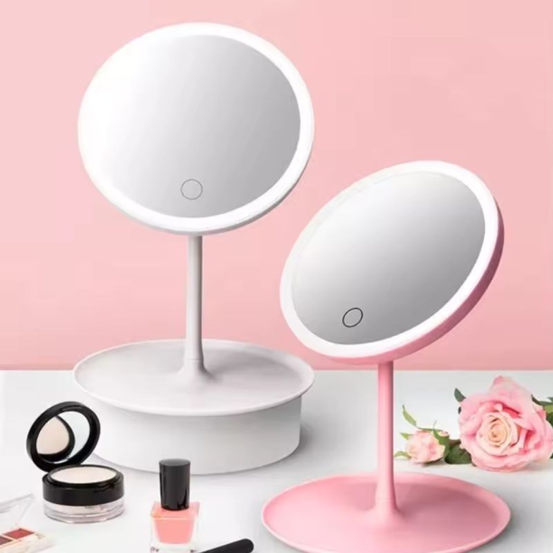 Espelho De Mesa Redondo Com LED | Shopee Brasil