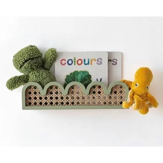 Prateleira Ondulada Rattan Artesanal em PLA (3D) | Nicho Decorativo Exclusivo Boho em Oferta na Shopee