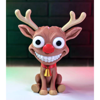 Rena Maluca com Cabeça Destacável e Sorriso Psicótico – Presente de Natal Bizarro e Hilário