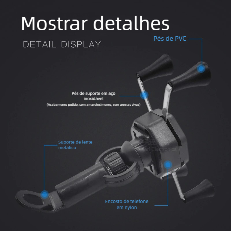 Suporte de Celular para Moto Stallion - Carregador Turbo USB, Aprovado ...