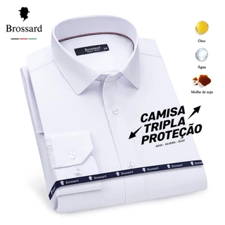 Camisa Social Masculina Slim fit Luxo - Não Amassa e Elástico, Impermeável, Respirável Moda Elegante