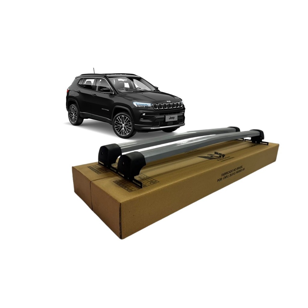 Rack Jeep Compass De Teto Alumínio Bagageiro 2019 Até 2024 | Shopee Brasil