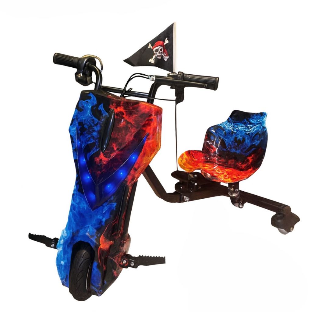 Patinete Elétrico 3 Rodas Triciclo Infantil Drift 350w LED Bluetooth ...