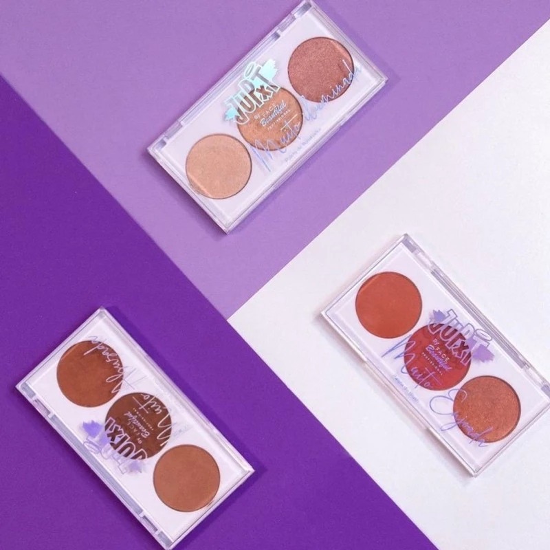 Kit 03 Paletas Trio Iluminador Blush Contorno JUPXT Face Beautiful