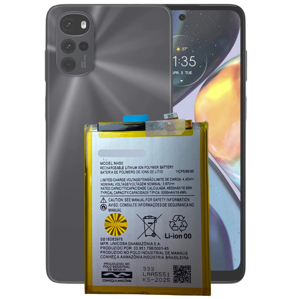 Bateria NH50 Original (5000 mAh) | Moto G30 / Moto G10 | Reposição de ...