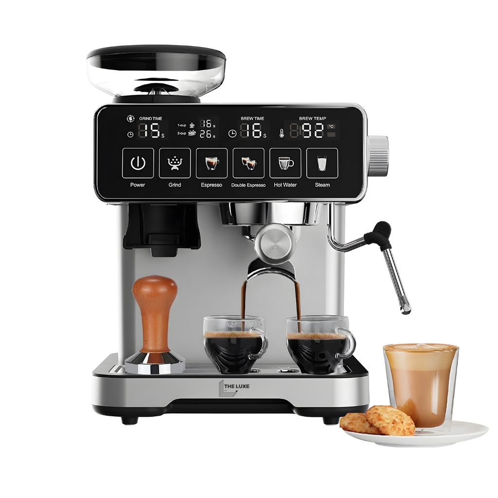 Cafeteira Espresso Inox 1260W 20Bar - Semiautomática Vaporizador Leite ...