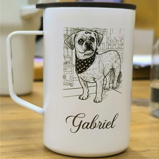 Caneca Térmica Essence Bear Thermal Inox 350ml com Nome – Presente Criativo e Personalizado