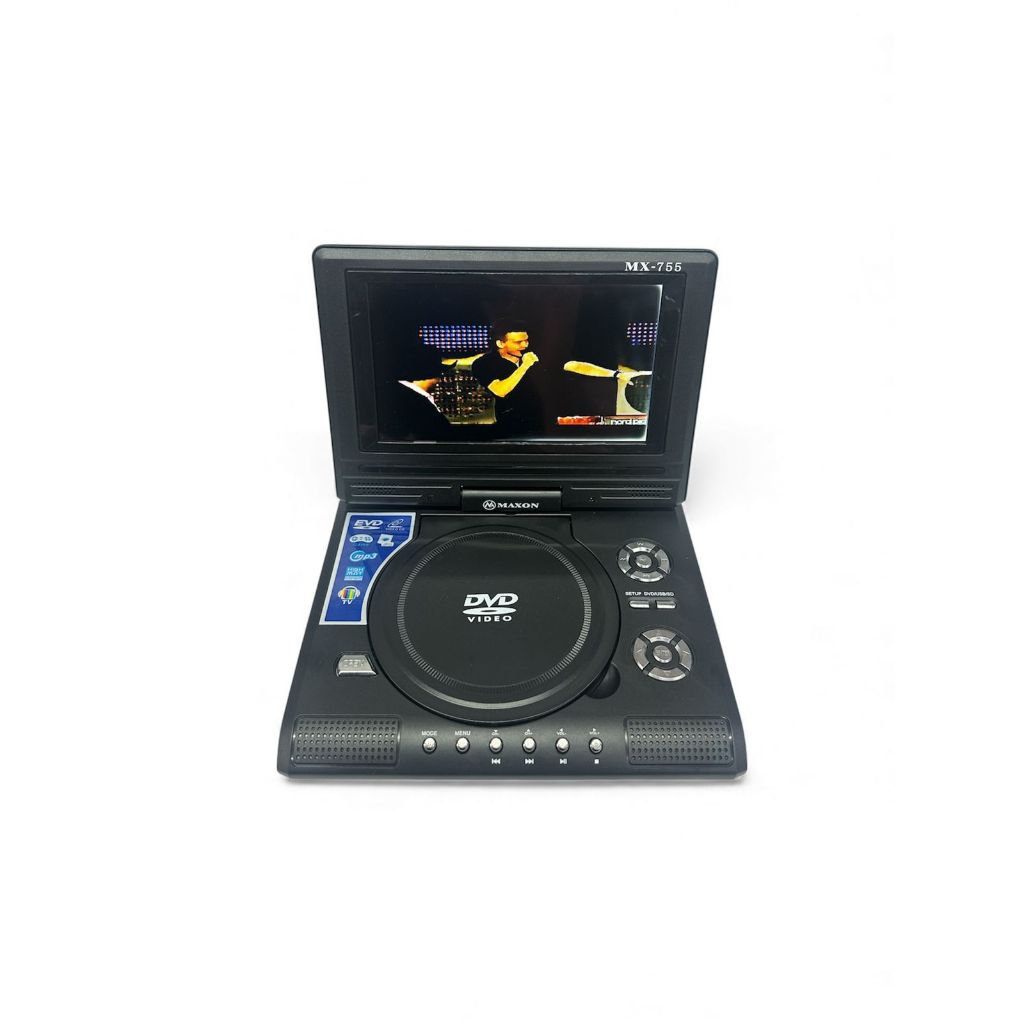 DVD Player Portátil FM/270º rotação da tela/TV Analogica MX-755