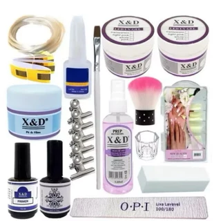 Kit Alongamento de Unhas em Gel Fibra de Vidro X&D Completo Profissional Nº 34 em Oferta na Shopee