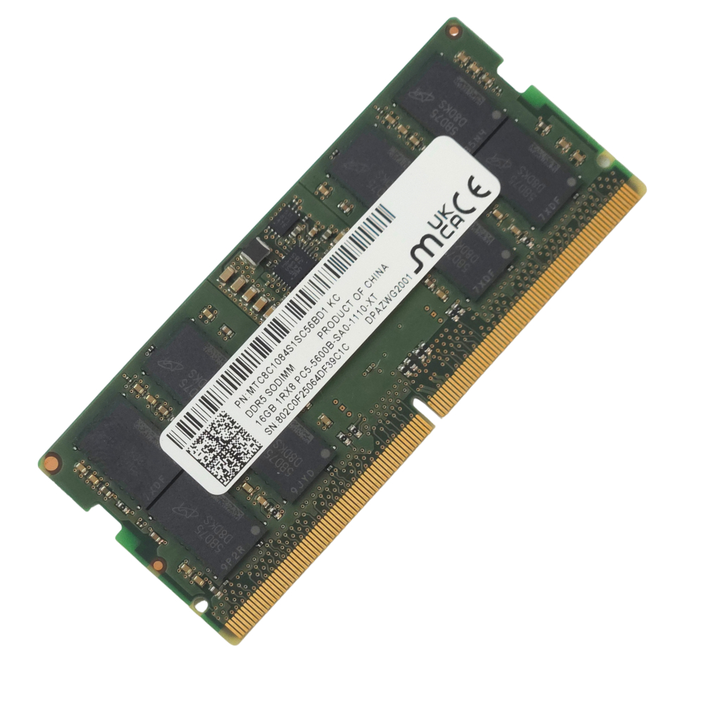 Memória RAM 16GB DDR5 5600MHz SODIMM Micron – Nova | Pronta para