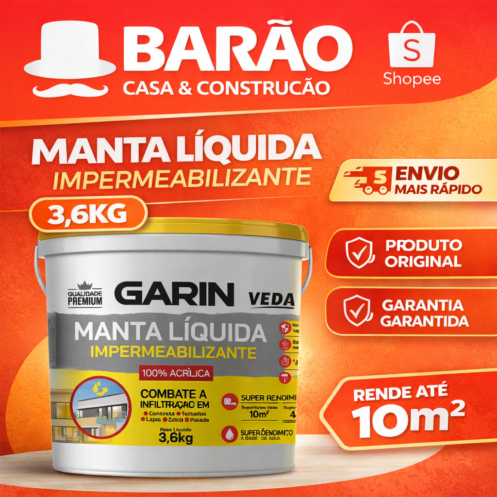 Manta Liquida Emborrachada Impermeabilizante Infiltração de Paredes e ...