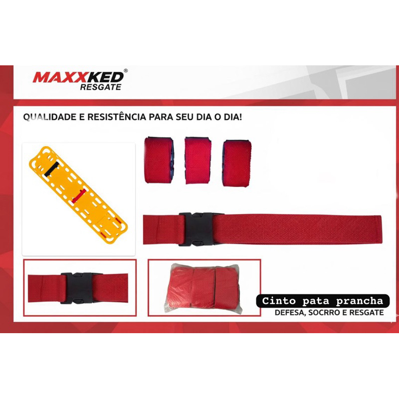 Kit Cinto Para Prancha De Resgate - 03 Unidades Polipropileno | Shopee ...