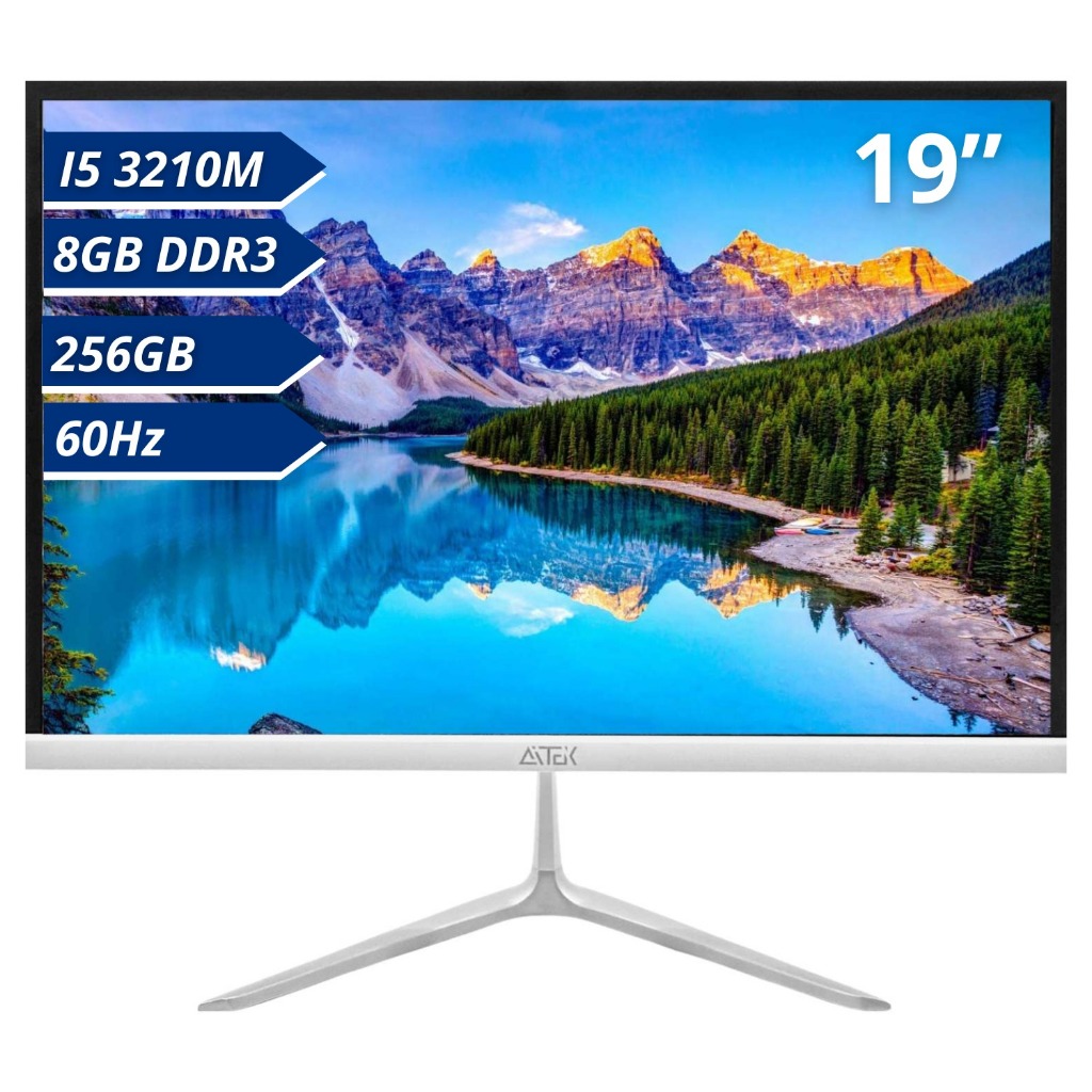 Computador All In One 19 Intel Core i5 8GB RAM SSD 256GB HDMI