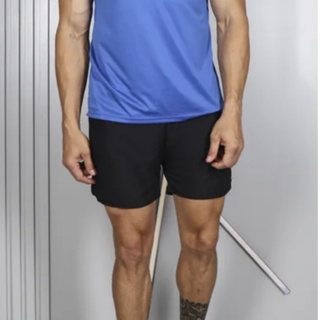 Bermuda Academia Masculina Short 2 em 1 Compressão Bolso Interno Tecido Respirável Segunda Pele