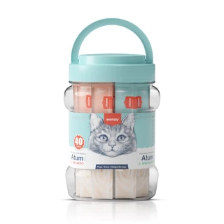 Truly Wanpy Petisco Creamy Sortidos para Gatos Sabor Atum e Salmão + Atum e Bacalhau Pote 40 Tubos 560g em Oferta na Shopee