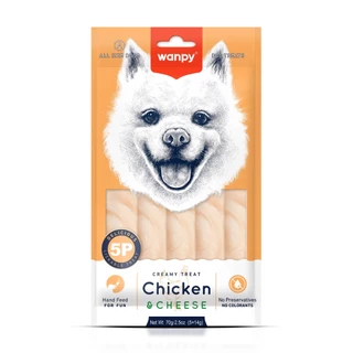 Truly Wanpy Petisco Creamy para Cães Sabor Frango e Queijo 70g em Oferta na Shopee