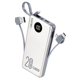 Carregador Portátil Power Bank 20000mAh Turbo 22.5W Alta Capacidade Carregamento Rápido