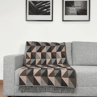 Manta Artesanal Jaqguard Estampada 100% Algodão Para Sofa 2,20m x 1,60m Grande Capa protetor de Sofa